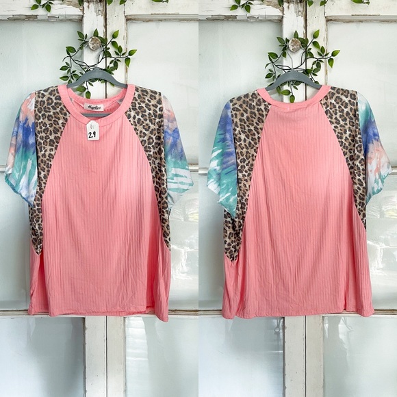 Leopard Mixed Print Top - Picture 2 of 2